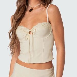 Edikted cream colored corset